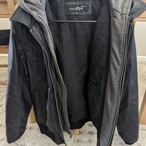 Men's Black Jacket Rivet Medium